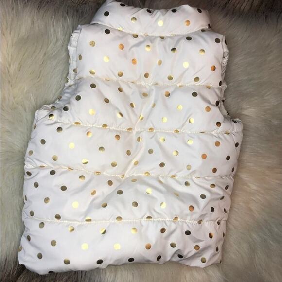 Old Navy Toddler Polka Dot Puffer Vest size 2T - Picture 2 of 5